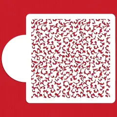 Provencal Scroll Miniprint Cake Stencil | C815 by Designer Stencils | Cake Decorating Tools |