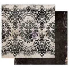 Prima Marketing Midnight Garden Double-Sided Cardstock 12X12-Old Map, Multi (10 SHEETS)