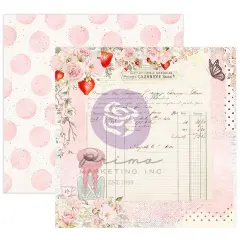 Strawberry Milkshake Collection 12x12 Sheet - Strawberry Fields - 12x12 in, w foil details (10 SHEETS)