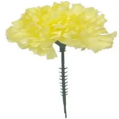 100-Pack: Yellow Silk Carnation Flower Picks, Floral Home by Artificial Flowers