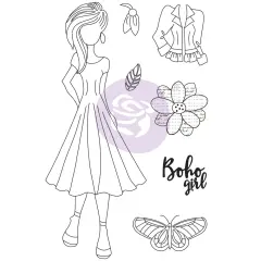 Prima Marketing Inc Jn Doll Stamps - Willow - 5.25"x8", 7 Pcs 655350913069