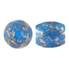 Baros Par Puca&reg; Czech glass bead, Frost Blue Lagoon Splash, 10 grams