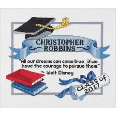 Janlynn Counted Cross Stitch Kit 13"X10"-Graduation Dreams