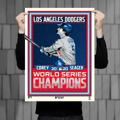 Phenom Gallery Los Angeles Dodgers Corey Seager 2020 World Series Champs 18" x 24" Serigraph