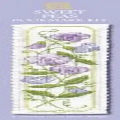 Textile Heritage Sweet Peas Bookmark - Cross Stitch Kit Multicolor