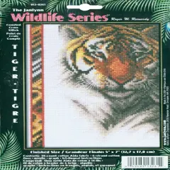 Janlynn Mini Counted Cross Stitch Kit 5"X7"-Wildlife Tiger