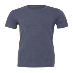 BELLA + CANVAS&reg; Short Sleeve CVC Jersey T-Shirt Unisex Fit, Soft Cotton Blend, Crew Neck Heather Navy