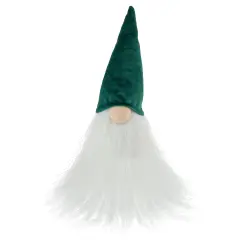 Northlight Pointy Hat Gnome Christmas Decoration - 8" - Dark Green and White