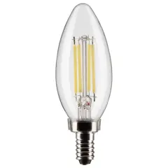 Satco 5.5w B11 LED 3000K Candelabra Base Dimmable - 60w equiv Warm White