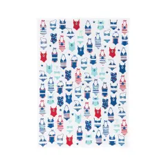 Festive Swimsuit July 4th Patriotic Kitchen Dishtowel