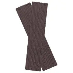 Wrapables 80's Style Neon Fluorescent Ribbed Leg Warmers Mahogany Gray