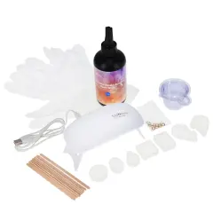 CraftyBook UV Epoxy Resin Kit with Molds - 7oz Clear UV Resin and UV Curing Lamp