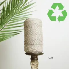 3mm Single Strand Macrame Cotton Cord, 23 Beautiful Colors, Macrame Wall Hanging, Plant Hangers, Cotton Rope for Macrame Oat