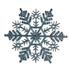 Northlight Glitter Snowflake Christmas Ornaments - 4" - Baby Blue - 24ct