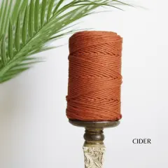 3mm EGYPTIAN GIZA COTTON | Single Strand Macrame Cord Cider