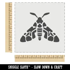 Artsy Detailed Moth Spring Summer Nature Lamp Wall Cookie DIY Craft Reusable Stencil