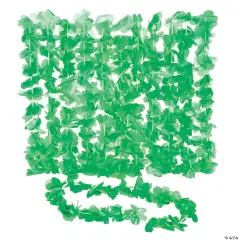 Flower Plastic Leis - 12 Pc. Green