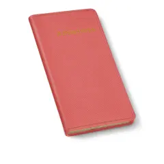 Gallery Leather Pocket Address Book - 6" x 3.25" Key West Salmon