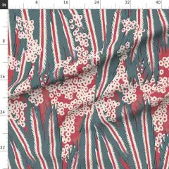 Various Fabrics by the Yard or Fat Quarter Magenta Retro Bird Feathers Abstract Animal Tropical Large Scale Custom Printed Fabric by Spoonflower