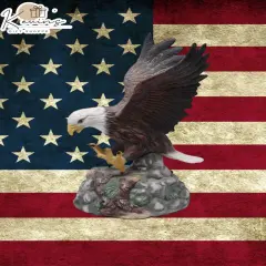 Ceramic Bald Eagle Figurine, Home D&eacute;cor, Patriotic Gift, Gift for Mom, Gift for Dad, Independence Day D&eacute;cor, July 4th, Gift for Veteran