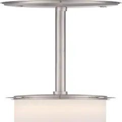 Nuvo Polaris 1-Light Mini Pendant w/ Satin Frosted Glass Shade in Brushed Nickel