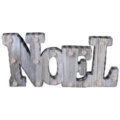 Northlight Lighted 3D Wooden "NOEL" Christmas Decoration - 17" Brown