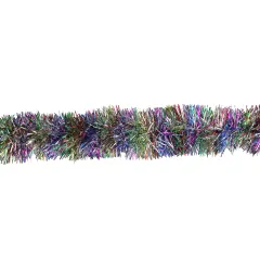Northlight Vibrant Rainbow Christmas Tinsel Garland - 12' x 3" - Multicolor - Unlit