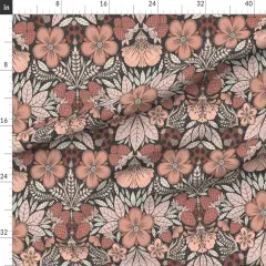 Various Fabrics by the Yard or Fat Quarter Botanical Fruit Flower Insect Rose Berries Custom Printed Fabric by Spoonflower