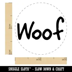 Woof Dog Fun Text Self-Inking Rubber Stamp for Stamping Crafting Planners Dry Pad (No Ink)
