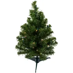 Northlight Pre-Lit Medium Canadian Pine Artificial Christmas Tree - 18" - Clear Lights Green