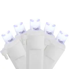 Northlight LED Wide Angle Icicle Christmas Lights - Pure White - 5.5' White Wire - 100ct