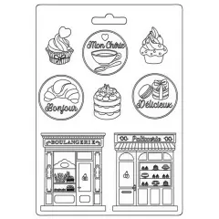 Stamperia Soft Maxi Mould A5-Oh La La - Patisserie