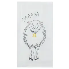 C&F Home 25" Black and White Cotton Sheep Towel