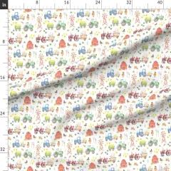 Various Fabrics by the Yard or Fat Quarter Spring Farm Duck Easter Gender Neutral Custom Printed Fabric by Spoonflower