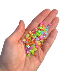 Buttons Galore Flat Back Half Pearls in AB Finish - Multiple Color Assortments - 36 Grams Jelly beans