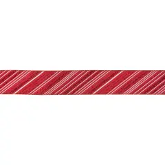 Northlight Red and White Striped Christmas Wired Craft Ribbon 2.5" x 10 Yards