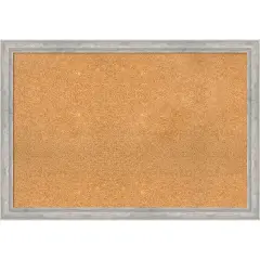 Angled Wood Framed Corkboard, Natural Cork Silver
