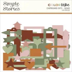 Color Vibe Chipboard Bits & Pieces 120/Pkg-Boho