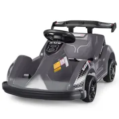 Electric Ride-On Go-Cart with Remote Control and Safety Belt Black