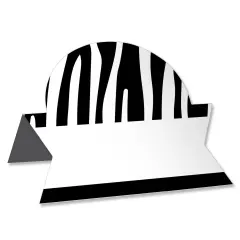 Big Dot of Happiness Zebra Print - Safari Party Tent Buffet Card - Table Setting Name Place Cards - Set of 24