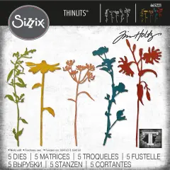 Sizzix Thinlits Dies By Tim Holtz 5/Pkg-Wildflower Stems #3