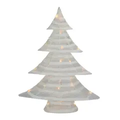 Northlight Lighted Glittered Christmas Tree Decoration - 24.5" - Warm White LED Lights