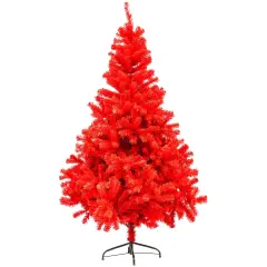 Northlight 6' Scarlett Red Pine Artificial Christmas Tree, Unlit