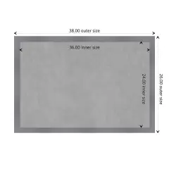 Edwin Wood Framed Magnetic Board Edwin Grey