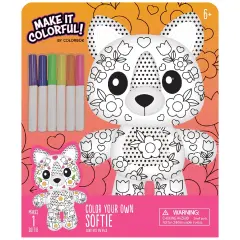 Colorbok Make It Colorful! Color Your Own Plush-Softie Cat