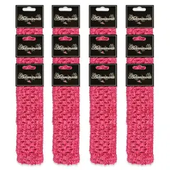 Pack of 12 Crochet Stretch Headbands Fuchsia