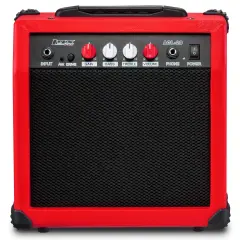 LyxPro Electric Guitar Amp, 20w Portable Mini Amplifier Red