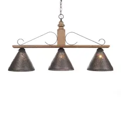 Wooden Wellington Large Island Light in Pearwood