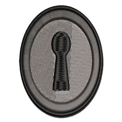Keyhole Door Lock Multi-Color Embroidered Iron-On or Hook & Loop Patch Applique