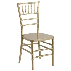 Emma and Oliver Wedding & Event Resin Stacking Chiavari Dining Chair Gold